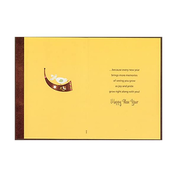 Designer Greetings White Bird Perched on Shofar Rosh Hashanah/Jewish New Year Card for Teen : Teenage Grandson