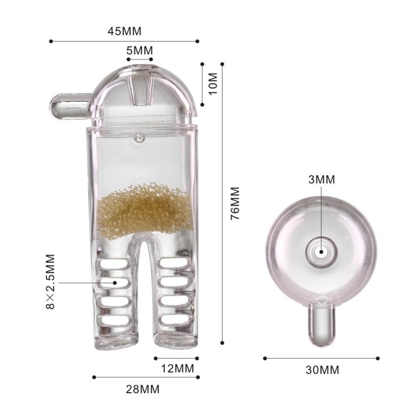 HIERYAN Planaria Trap Catch, Clear Trap Catcher for Cherry Shrimp