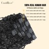 CindiRiver Clip in Hair Extensions,Real Human Hair Water Wave Clip