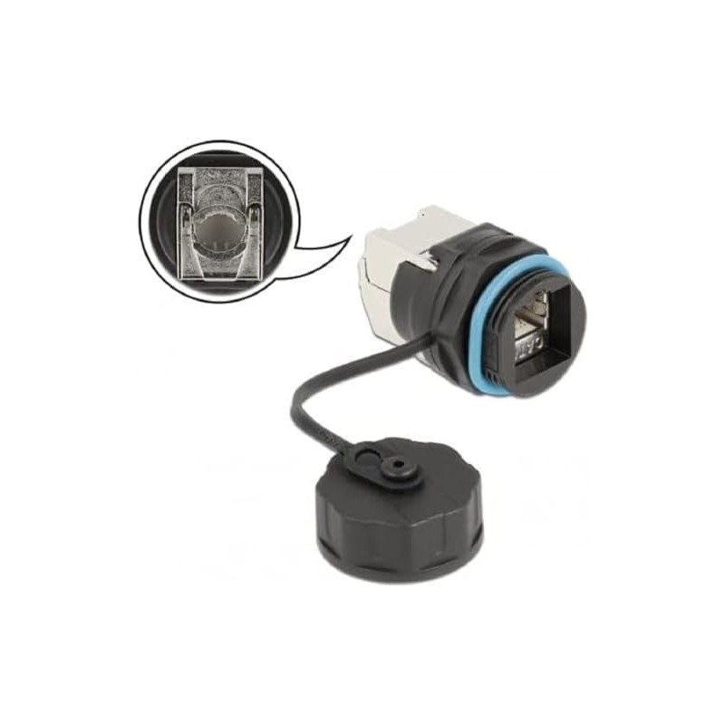 Delock Cable Connector RJ45 Female to Cat.6A LSA with Cap