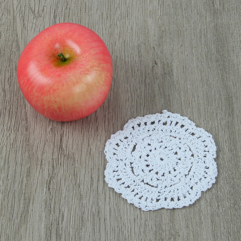 kilofly Small Crochet Cotton Lace Coasters Doilies Pack Set, 4pc,