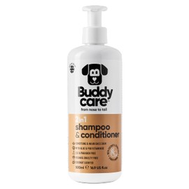 Buddycare Dog Shampoo and Conditioner with Coconut Fragrance with Aloe Vera and Pro Vitamin B5 (2-in-1, 500 ml)
