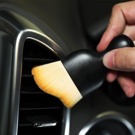 AOCISKA Car Interior Detailing Brush,Soft Bristle Cleaning Brush Car Detailing Brush Dusting Brush,Car Interior Cleaning Tool,Auto Detail Brush Car Dash Duster Brush (Brown)