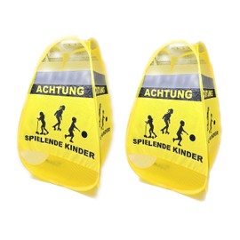 High Quality Attention Playing Children's Pop Up Set of 2 - Original Protecticure Stand/Warning Cube/Road Warning Sign/Figure for the Safety of Children on the Road - Drive Slow