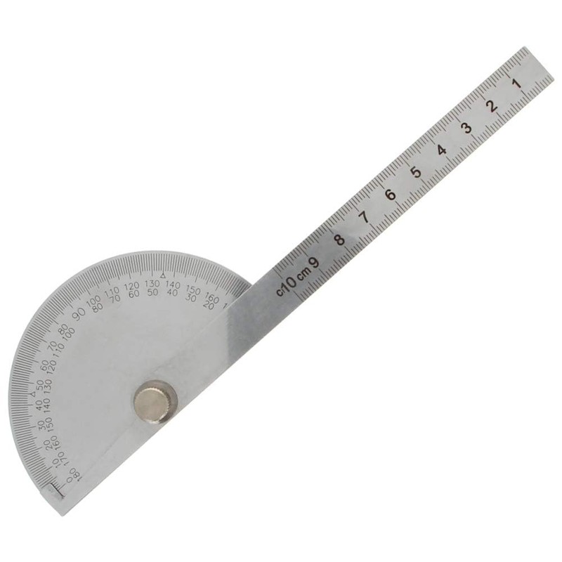Utoolmart Stainless Steel Protractor 180 Degrees Round Head Angle Finder