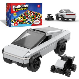 Inmygene Cyber Off-Road Truck Toy Building Set, Vehicle Building Kit with ATV Motorcycle, Pickup Car Toy for Kids Ages 6+ and Adult Collectors