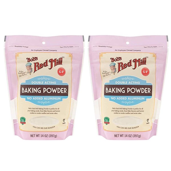 Bob's Red Mill Baking Powder 14 oz (2 Pack) - Double Acting Baking Powder - No Added Aluminum - Baking Powder Double Pack ( 14 oz each, 28 oz total)