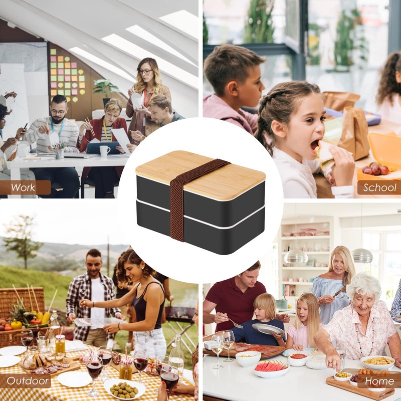 Chuboir Bento Lunch Box, 1200ml Japanese Style Lunchbox with Compartments