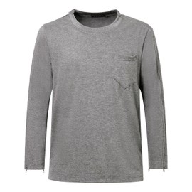 AIFARLD Recovery Shirts Post Shoulder Surgery for Men Full Tear Away Side Zippers Long Sleeve Dialysis Chemo Clothing