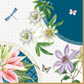 20 Napkins Dragonflies & Butterflies on Wild Flowers | Exotic | Natural | Table Decoration | Decoupage | Decoupage | Decoupage | Decoupage | Decoupage | 33 x