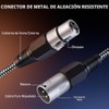 Cable XLR de 6 pies/4 unidades, cable de micrófono Nylong