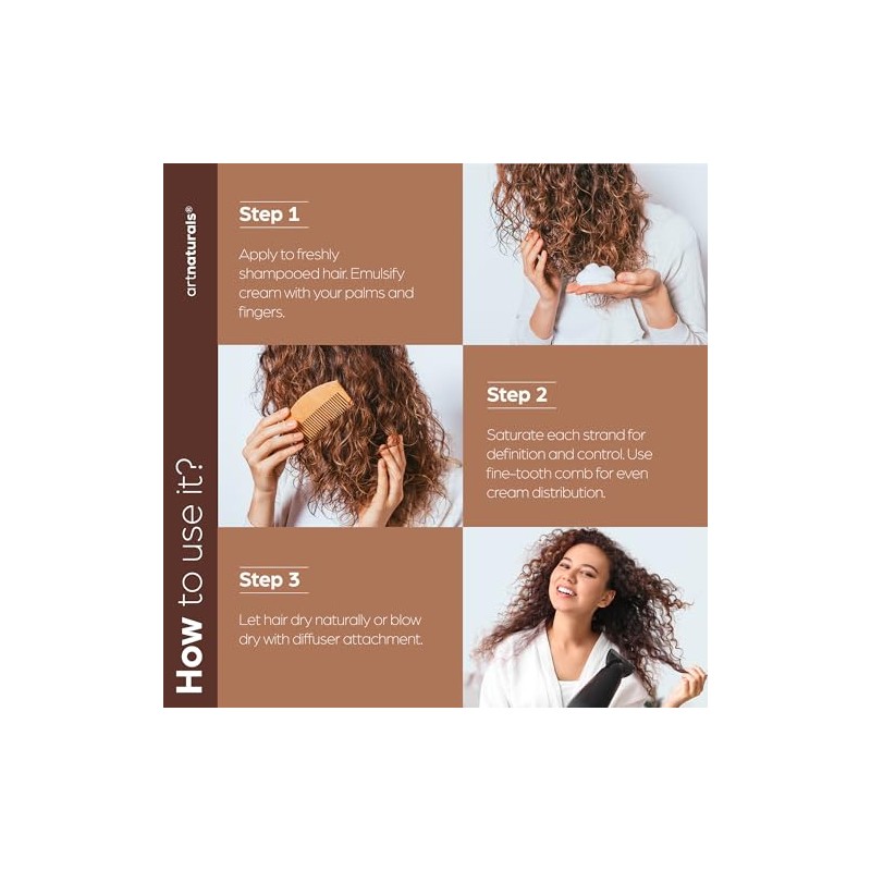 ArtNaturals Curl Defining Cream - (12 Fl Oz / 355ml)