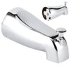 Wall Mounted Electroplate Bathtub Faucet Concealed Tub Spout with Pull
