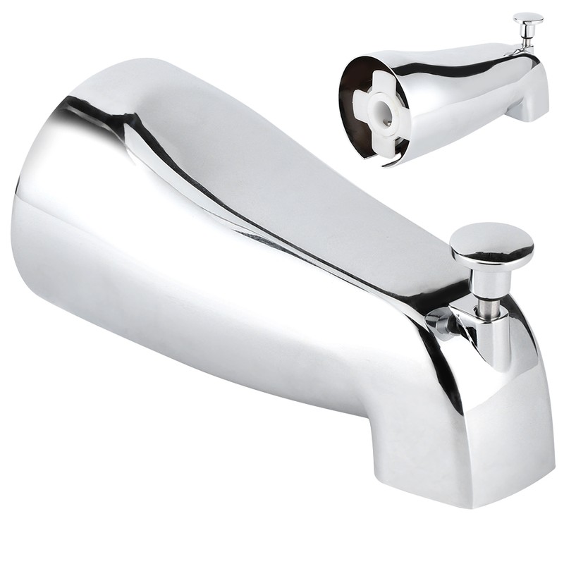 Wall Mounted Electroplate Bathtub Faucet Concealed Tub Spout with Pull