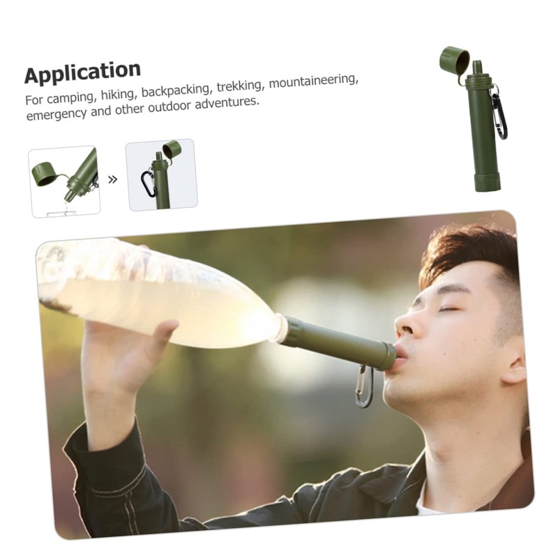 BIUDECO Portable Life Drinking Straw Water Filter Reusable Strainer for