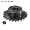 sourcing map 24 Tooth Roller Sprocket B Type, #25 Chain,