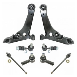 Front Steering & Suspension Kit Control Arm with Ball Joint Sway Bar Stabilizer Link Tie Rod Compatible with 2003-2006 Mitsubishi Outlander MI4510103 MI4511103