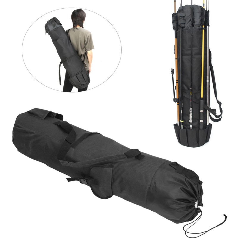 MultiFunctional Fishing Rod Reel Storage Bag Pole Carry Case Fishing