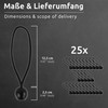 ECENCE 25x Spanngummi, Planenspanner Set, Expanderschlingen mit Kunststoff-Kugel, Zeltgummis für