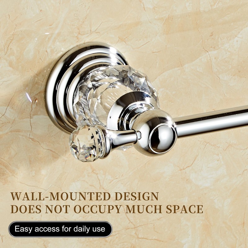 Chrome Toilet Roll Paper Holder,Silver Crystal Bathroom Tissue Holder