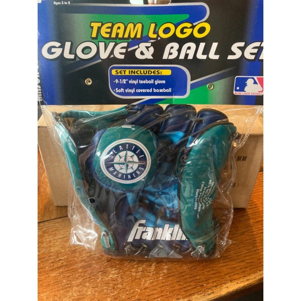 FRANKLIN TEAM GLOVE AND BALL KIDS SEATTLE MARINERS NIP