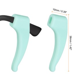 HARFINGTON 12 Pairs Anti-Slip Glasses Ear Grip Silicone Elastic Ear Hook Eyewear Retainer Eyeglass Temple Tips Sleeve Retainer for Eyewear Glasses Sunglasses Sports Eyeglasses, Mint Green