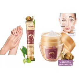 ARABELA CREMA FACIAL MULTIFUNCIONAL CON BABA DE CARACOL MAS ELIXIR Y CREMA PARA MANOS
