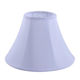 Aspen Creative 38023, Handsewn Bell Traditional Collapsible Spider Shade, White Faux Silk, 6" Top x 14" Bottom x 10" Slant