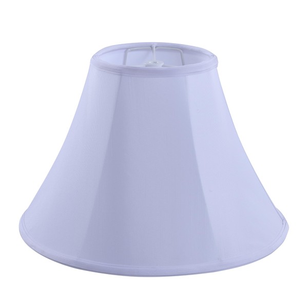 Aspen Creative 38023, Handsewn Bell Traditional Collapsible Spider Shade, White