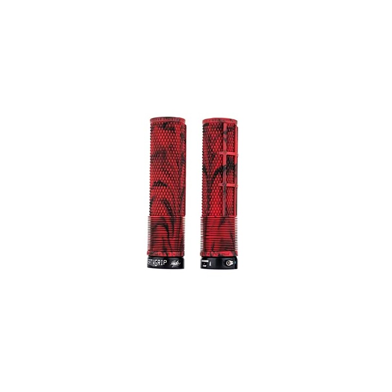 Dmr Deathgrip grips marble red Flanged Thick Soft