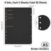 SUPERFINDINGS 20 Sheets 5-Tab Binder Dividers 11-Hole Paper Binder Dividers