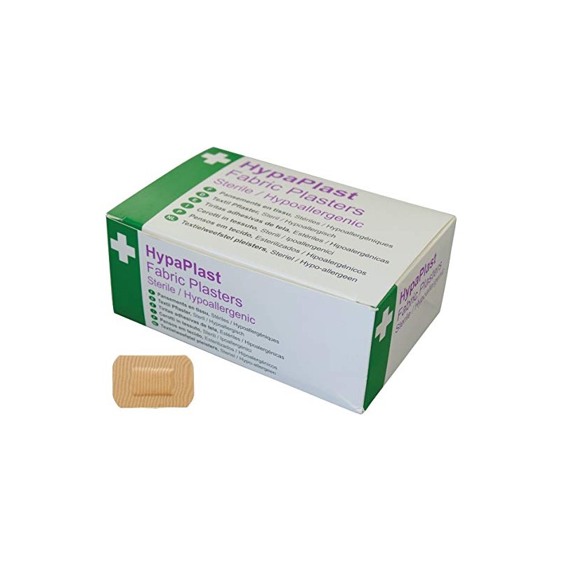 HypaPlast Large Fabric Plasters, 7.2x5cm (Pack of 100) Sterile Hypoallergenic