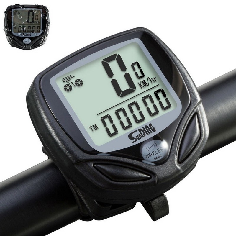 axGear Bike Speedometer LCD Wireless Bicycle Computer Odometer Cadence Waterproof
