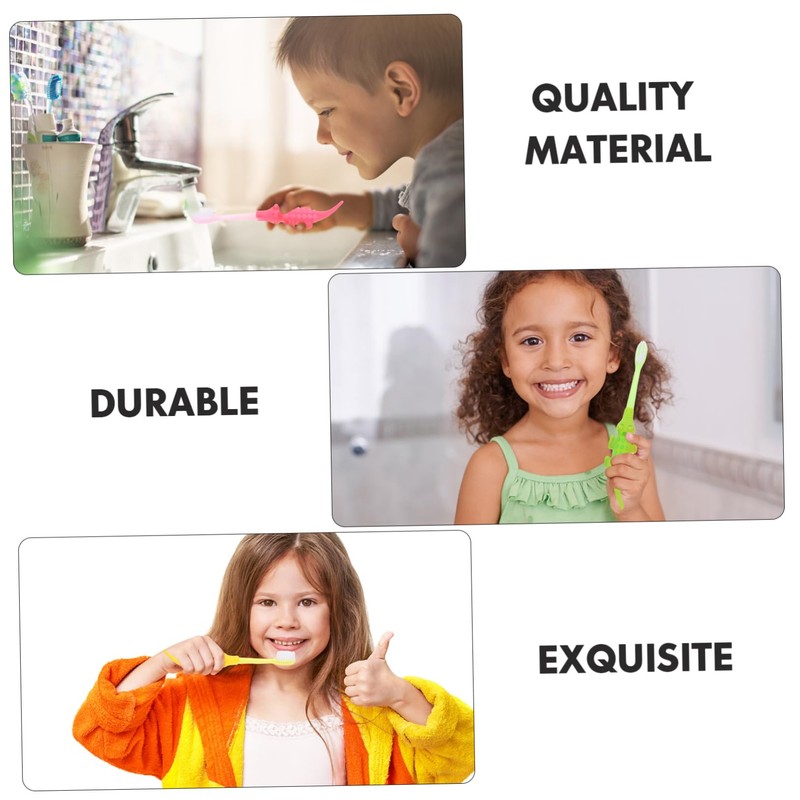 TOVINANNA 3sets Toothbrushes Cartoon Soft Bristles for Years Ergonomic Handle