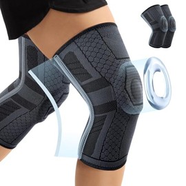 Rodillera Deportiva Ortopédica Unisex con Estabilizador Lateral y Almohadillas de Gel Rotulianas para Una Mayor Sujeción Rodilleras para Protección,Alivio,Deporte (Large)