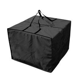 Garden Cushion Storage Bag, Heavy Duty Oxford Garden Cushion Protective Storage Bag, Garden Furniture Sofa Cushion Cover with Handle, 81 x 81 x 61 cm (Black)