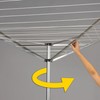 Household Essentials 17120-1 Rotary Outdoor Umbrella Drying Rack | Aluminum