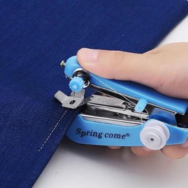 Portable Small Mini Manual Sewing Machine Household Multi-functional Spring Cam Creative Sewing Machine Hand Sewing Machine Portable Small Sewing Machine Convenient Sewing Tool (A)