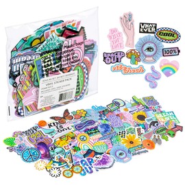 Fashion Angels Vinyl Sticker Pack - Includes 200 Large Y2k Stickers - Water Resistant Stickers - Kids Vinyl Sticker Assortment for Planners - Accessorize Notebooks, Journals & More - Multi
