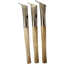 Artist's Best 3-Piece Stencil Pen Set with Round Tips | Diverse Sizes for Enhanced Creativity | Hollow Aluminum & Solid Wooden Handles | Ideal for Art Students & Professional Sculptors.