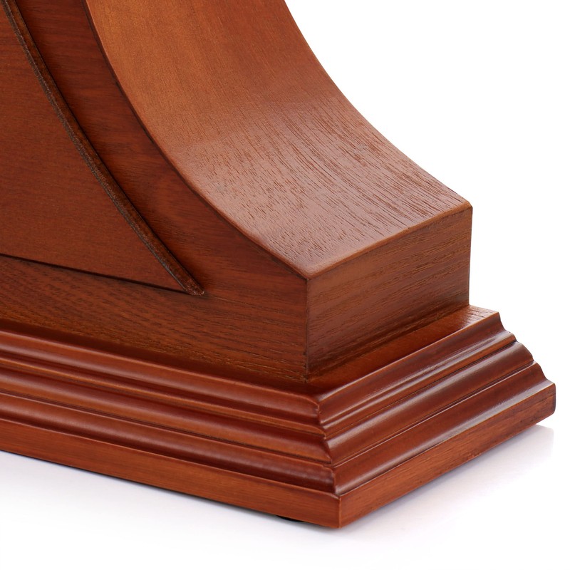 Bedford Clock Collection Mahogany Cherry Mantel Clock with Chimes