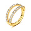 Crdifu Gold Hinged Nose Septum Rings 8mm 16G Helix Daith