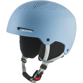 ALPINA ZUPO Unisex Youth Ski Helmet, Smoke-Blue Matt, 48-52