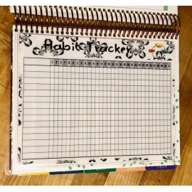 Handmade Monthly Habit Tracker Dashboard Insert for use with Erin Condren Planner