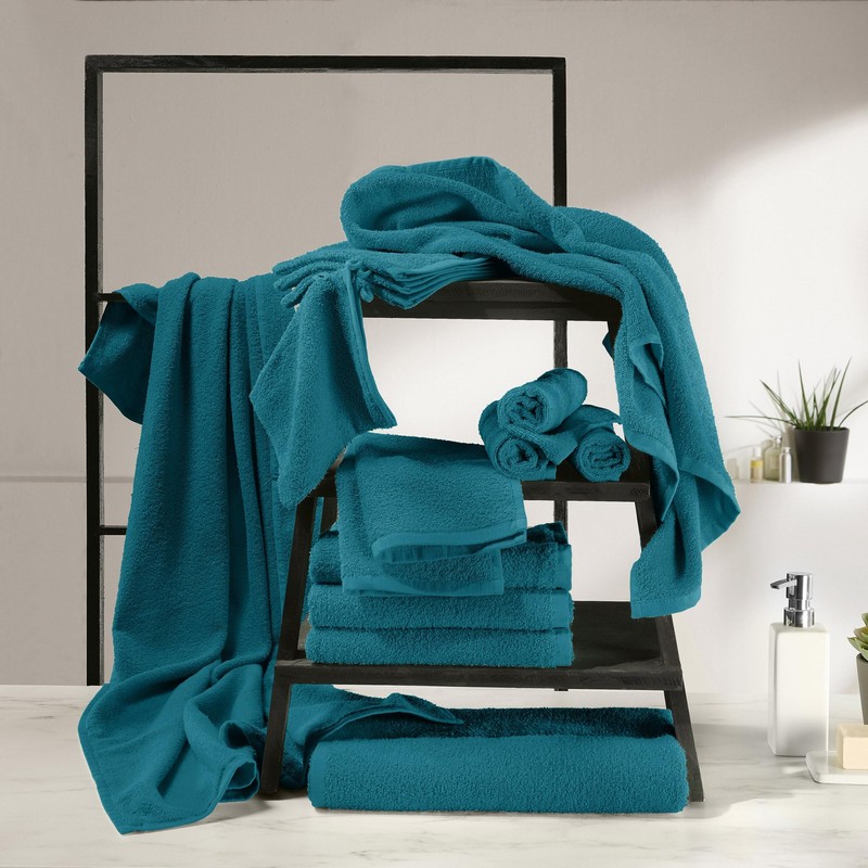 REDBEST Duschtuch Oceanside 8er-Pack Walk-Frottier Petrol Größe 70x140 cm