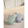 BabyBjörn Babero para bebé, paquete de 2, Gris/Verde polvo