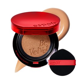 espoir [NEW] Be Velvet Cushion Foundation | Long-lasting Color Extreme Coverage | Comfortable Velvety Finish | Korean Cushion Foundation (#28 Ginger, 0.46 Ounce (Pack of 1))