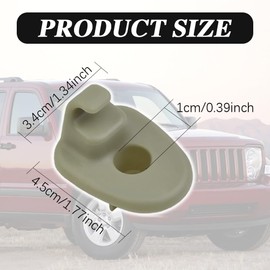 Mearo Sun Visor Clip, Car Visor Clip, 1AR26DW1-AA 1AR26BD1AA Car Visor Holder Hook, Automotive Visor Accessories Interior Sun Visor Clips Universal for Jeep Liberty 2005-2012, Dodge Nitro 2008-2012