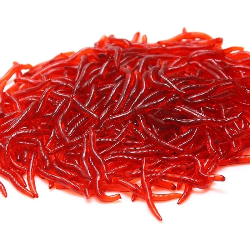 200 Señuelos De Pesca Artificiales Gusano Tilapia Silicona