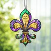 Louisiana Fleur De Lis Acrylic Suncatcher, Mardi Gras Fleur de